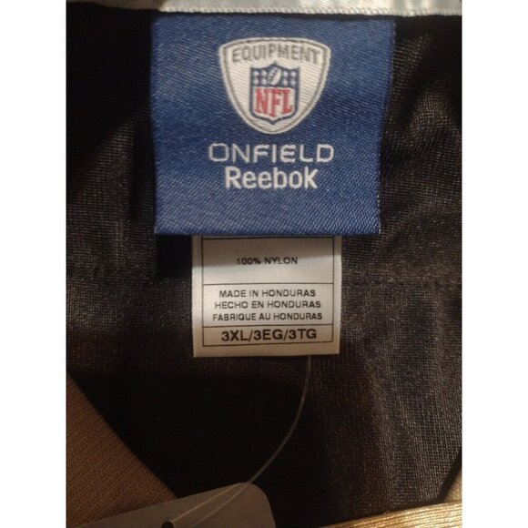 New Orleans Saints Robert Meachem #17 Reebok Onfield Black Jersey Mens 3XL New - Picture 10 of 13